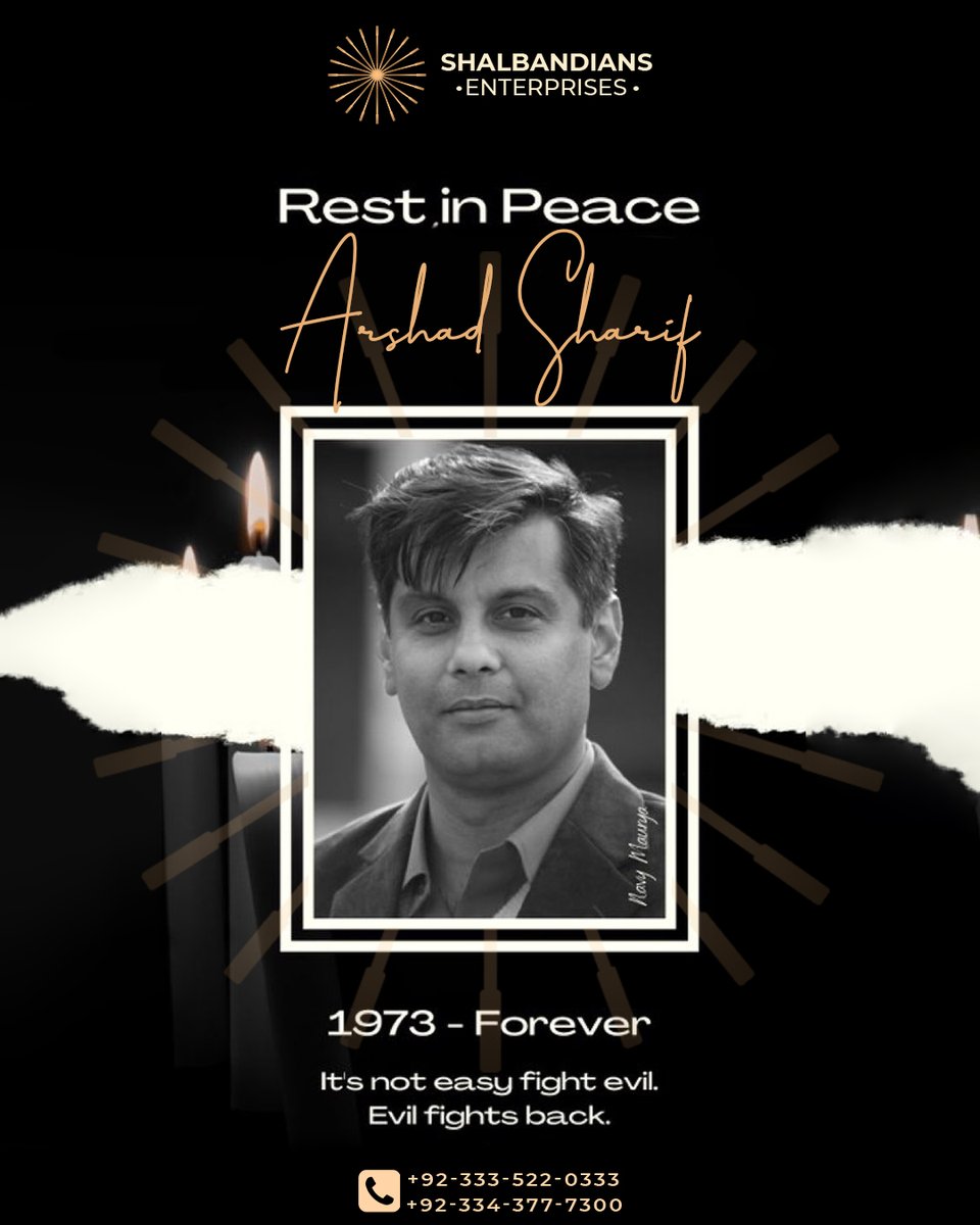 Senior journalist and anchorperson Arshad Sharif has been shot dead in Kenya’s
May the departed soul rest in peace

#قوم_کا_ہیرو_ارشد_شریف #ArshadSharif #arshadshareef #ARYNews