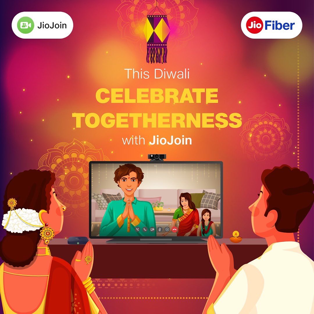 Rejoice on this blessed occasion by spreading joy with your friends and loved ones. Celebrate every occasion with JioJoin. Happy Diwali 🪔 #diwali #HappyDiwali
