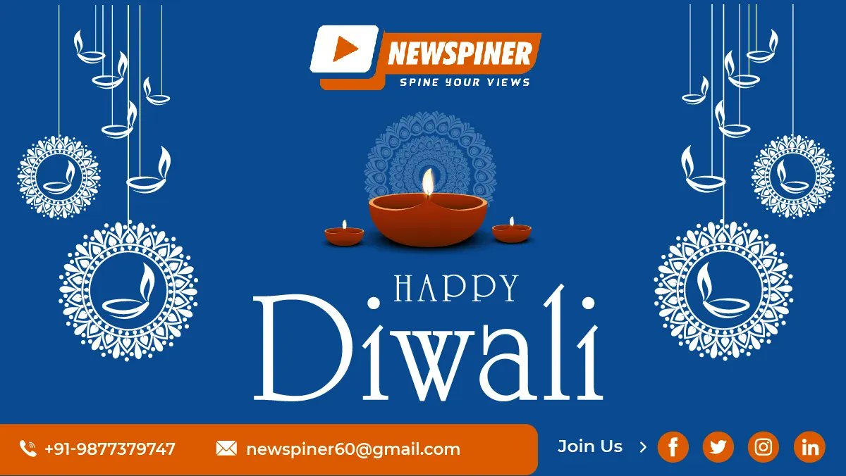 newspiner's tweet photo. May the lights of Diwali be full of happiness, success and health for all of us. Happy Diwali! 

#happydiwali #diwali #happydiwali2022 #festival #occasions #celebrations #celebrating #celebrate #happymoment #blessings #prayers #enjoyment #brightness #diyas #memories https://t.co/FgBaPtr7Pt