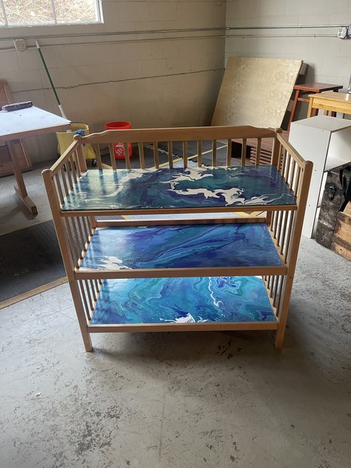 Oh shit I forgot to show y&rsquo;all the first finished piece to come out of my new workshop!  We wrapped her