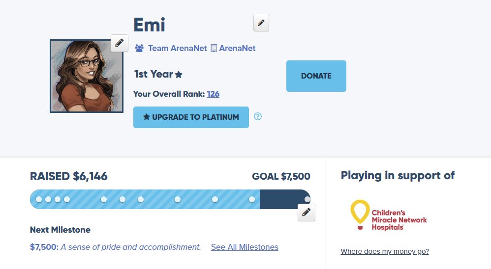 WE RAISED OVER $6000 DOLLARS FOR <a href="/ExtraLife4Kids/">Extra Life</a> (that's so many zeros?!)

That means that I'll have to:
- Match the $1k donation (done!)
- Christmas Piano Concert🎶
- HT CM Progression group 3 😱
- Dye my hair PURPLE 💜

Thank you <a href="/GuildWars2/">Guild Wars 2</a> for this incredible weekend!