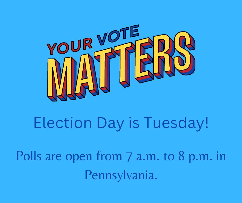 Remember to vote Tuesday!