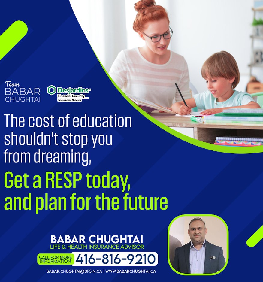 NobleInsurance_'s tweet image. Preparing your child for a happy, successful life is a top priority. Post-secondary education may give them the foundation needed to reach their long-term goals.
.
☎️ | 416-816-9210
🌐 | babarchughtai.ca
.
.
.
#babarchughtai #insuranceadvisor #resp