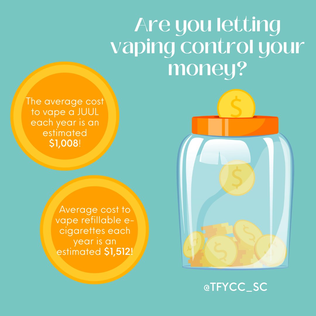 tfycc_'s tweet photo. Cost is often one of the biggest reason's people quit. Take a look at the potential savings and come up with a quit plan today! #thisisquitting #TheTruth #truthinitiative #tobaccofree #yorkcountysc https://t.co/96Al2ytFN9