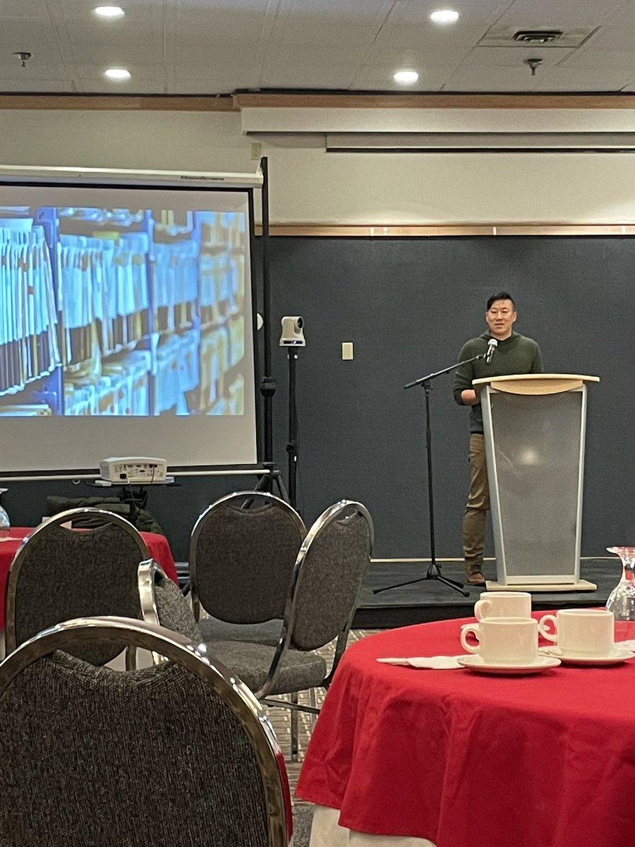 ajrygh's tweet photo. @ryanjhum presenting on how to liberate information, data and knowledge from “Ma’kin ehma” or death lodges aka Western file systems. #cods2022 #indigenousdatasovereignty https://t.co/Jw8i2Be0vg
