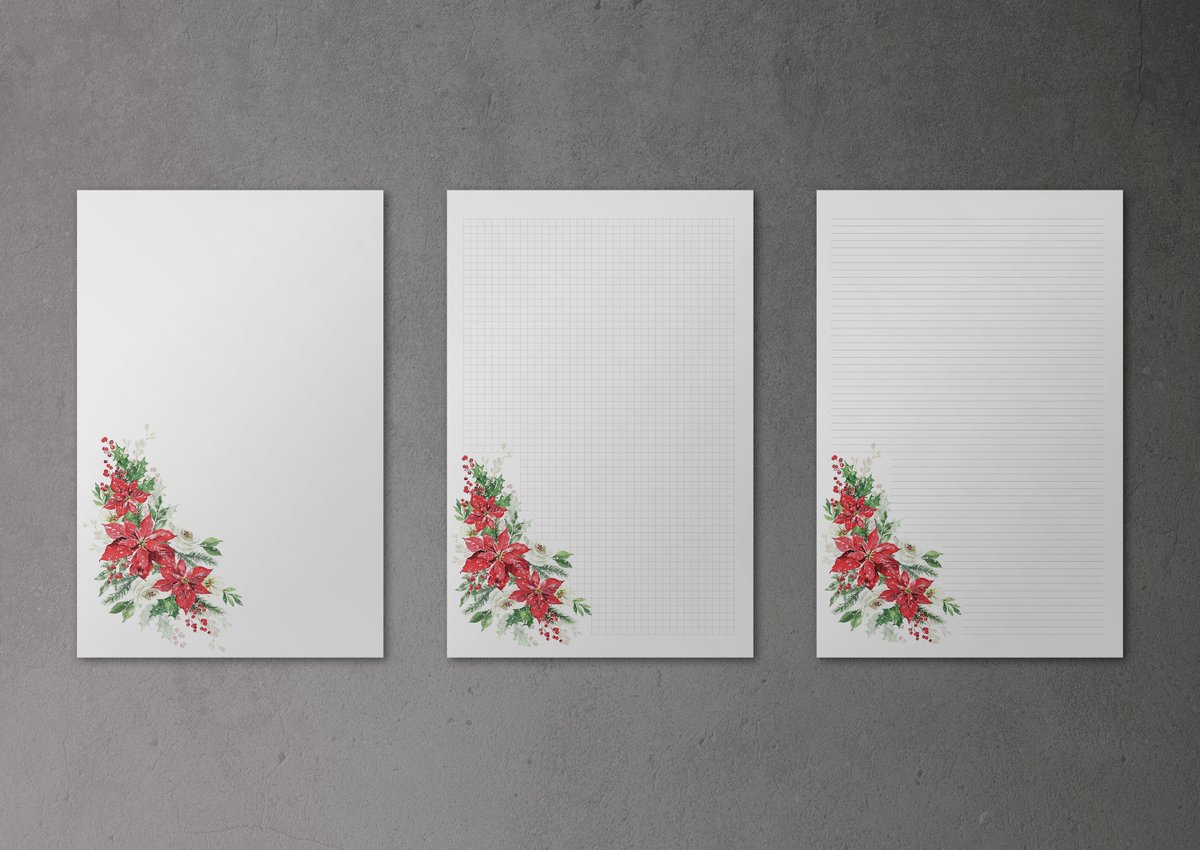 Excited to share the latest addition to my #etsy shop: Digital papers, writing paper, stationary set letter writing, printable stationery. Size Letter, A4, A5, A6/ Type JPG, PDF, PNG. 36 pcs. 5mm etsy.me/3t7vtUP #red #birthday #christmas #green #writingpaper #h