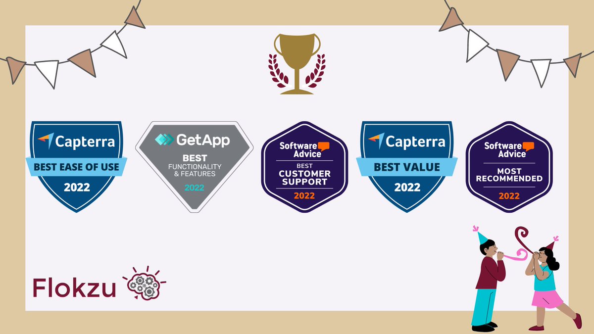 Flokzu's tweet photo. We have BIG news! @Capterra, @GetApp and @SoftwareAdvice awarded us in several categories!๐
We want to highlight the #BestEaseofUse & #BestCustomerSupport badges: we always emphasize that we are the easiest BPM tool to use, and now it is corroborated by the users๐. Thank you! https://t.co/0NitfId2Bq