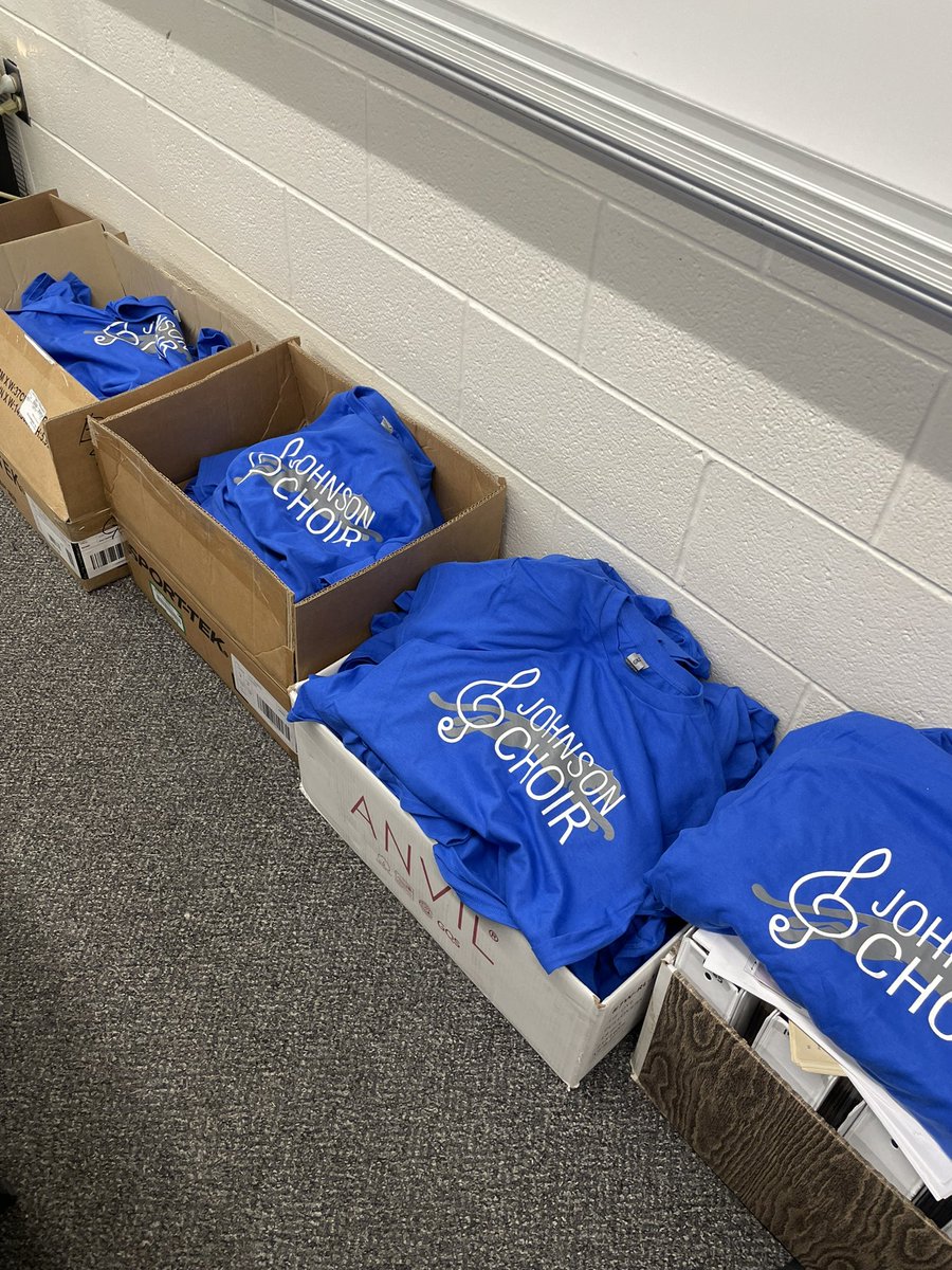 jtms_choir's tweet photo. Choir T-Shirts are here and will be handed out during choir on Wednesday! https://t.co/vhRhKNU1Be