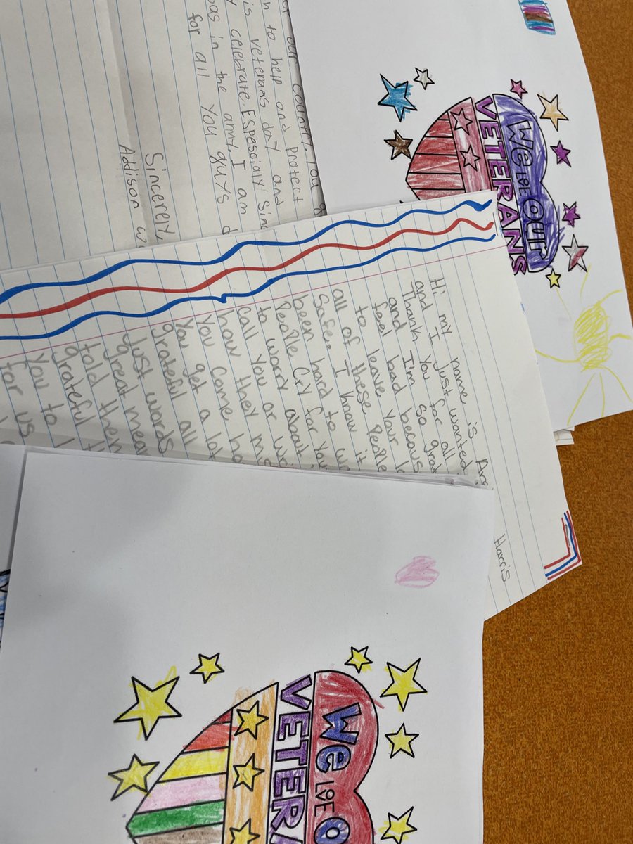 Preparing for Veterans Day♥️💙at the Woods! ⁦<a href="/Hamilton_CW/">Crawford Woods Elementary</a>⁩