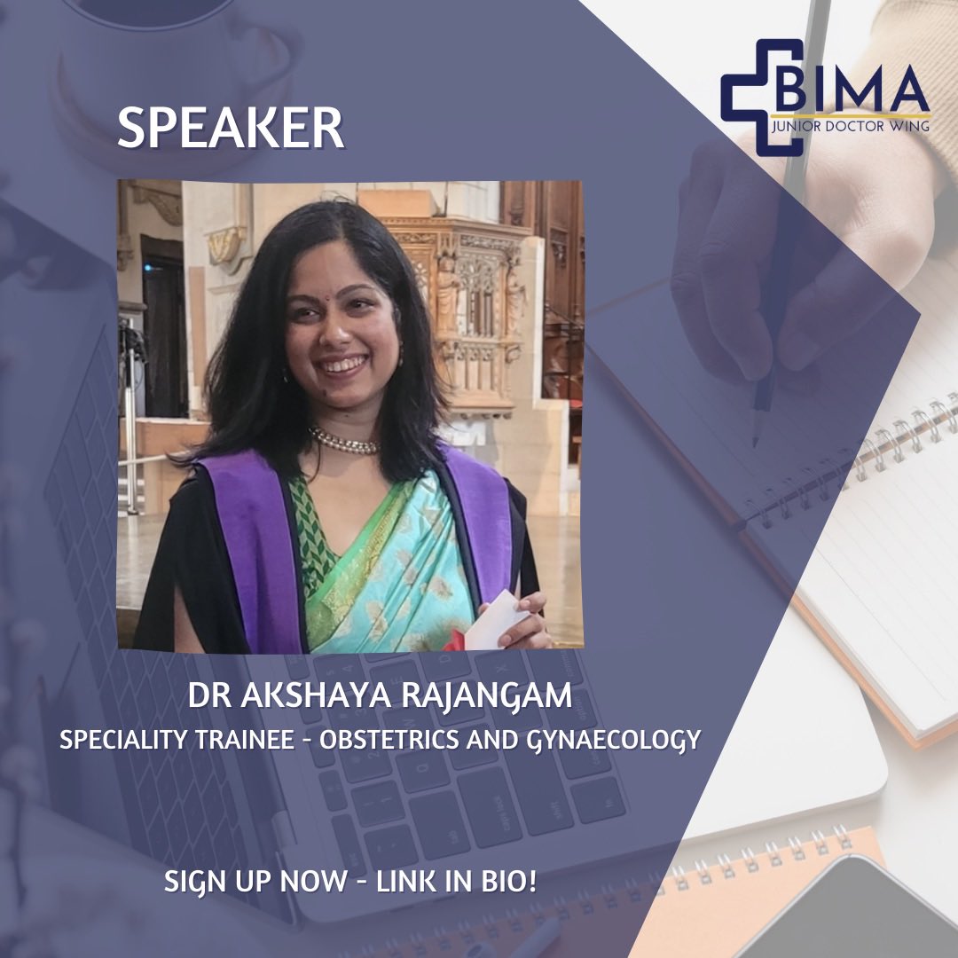 BimaJDW's tweet image. *Join us for our first event of the year!***

A webinar on a Life of an O&amp;amp;G ST1 delivered by Dr Akshaya Rajangam an O&amp;amp;G ST1 trainee in Leicester.

Wednesday 9th November: 19.00 - 20.00

share.medall.org/events/life-as…
