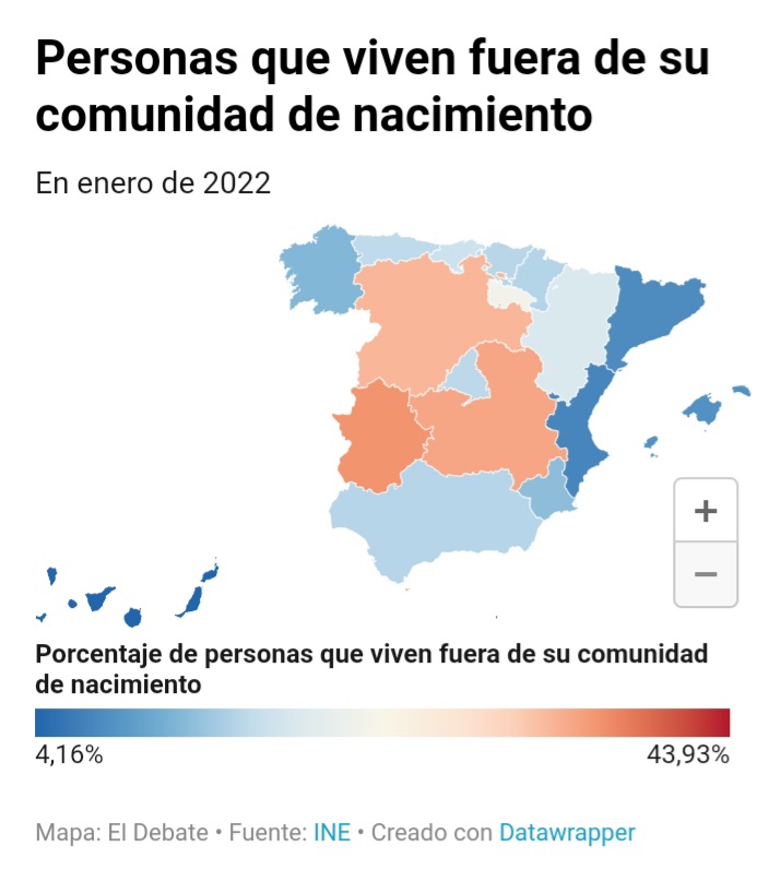 RubenArbaizar's tweet photo. Personas que viven fuera de su comunidad de nacimiento https://t.co/lQLEyDwDu1