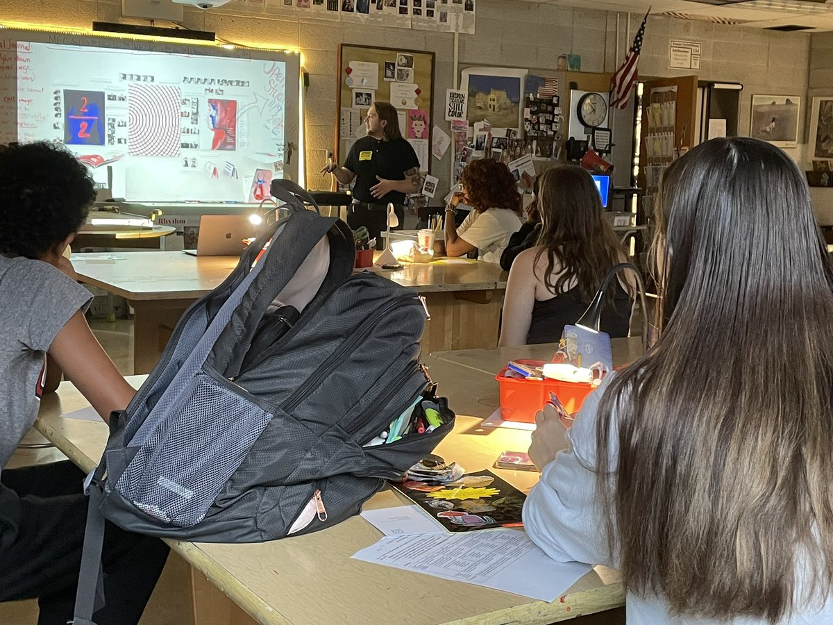 Mrs. Trice’s AP Art class learned the difference between a BA and BFA, best practices for portfolio preparations, and the importance of artistic practice from <a href="/mecaart/">Maine College of Art & Design</a> ‘s Ian Colwell. Thank you for visiting FHS and sharing all the incredible opportunities MECA&amp;D has to offer!