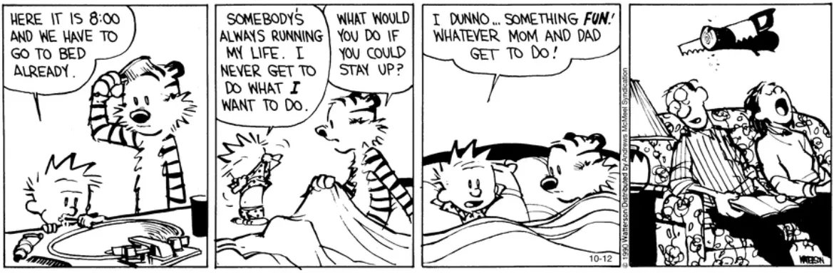 Calvinn_Hobbes's tweet image. A day in the life of parents after they put their kids to bed 😂 #CalvinandHobbes