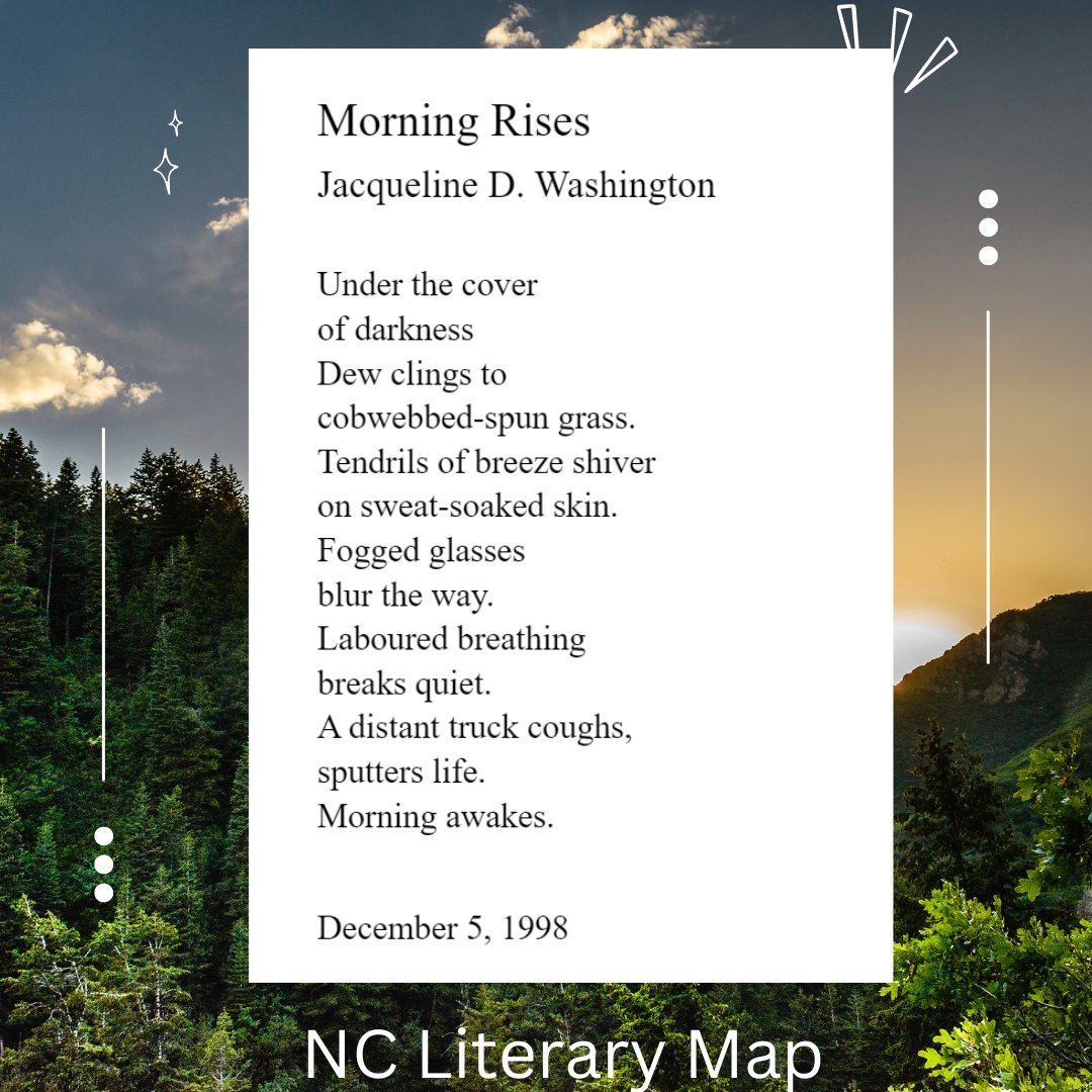 NCLiteraryMap's tweet image. &quot;Morning Rises&quot;, an excerpt from &quot;All the Songs We Sing&quot;, an anthology of powerful writing from Carolina African-American Writers’ Collective!

📸: Blair Publishing

Find it here: libapps4.uncg.edu/nclitmap/lit?l…