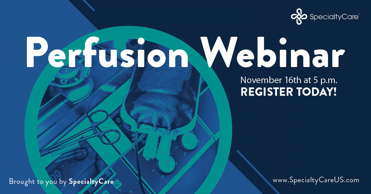 SpecialtyCareUS's tweet photo. If you’re a perfusionist, you don’t want to miss our next webinar on how to manage stress and find a positive work-life balance, Wednesday, November 16th, at 5 p.m. EST. Register today! https://t.co/SmkfCxT9sL

#perfusion #perfusionist #ccp #abcp https://t.co/4RIo5IP2y8