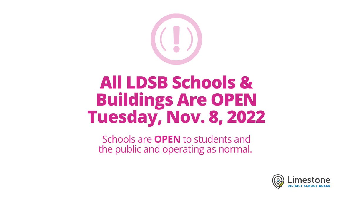 Limestone District School Board (@limestonedsb) on Twitter photo <a href="/LimestoneDSB/">Limestone District School Board</a> students will return to in-person learning Tuesday, November 8, 2022. Student transportation will be running a regular schedule. Learn more: bit.ly/LabourUpdateNo… <a href="/LimestoneDSB/">Limestone District School Board</a> students will return to in-person learning Tuesday, November 8, 2022. Student transportation will be running a regular schedule. Learn more: bit.ly/LabourUpdateNo…