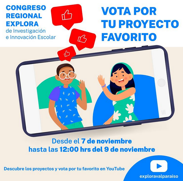 exploravalpo's tweet photo. 📣 ¡Haz sentir tu voz🙋🏽♀️🙋🏽♂️🙋🏽! Apoya a los equipos del XVIII #CongresoExplora. Conoce sus ideas y vota por tu favorito acá 👉🏽
https://t.co/IeOsdDXsik
🐝 El video con más “me gusta”👍🏽 hasta el miércoles 9/11 a las 12h, será reconocido con el premio #ElizabethChiappa 🥰 https://t.co/kKIT5G6Fky