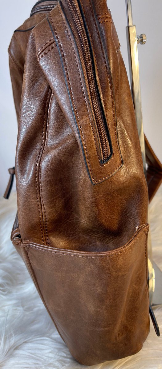 artisan_pure's tweet image. Brown Backpack with Front Zippered Pocket-Brown-XL for Student/Work etsy.me/3q1qQu9 #Etsy #ArtisanPureSkinCare #DurableBackpack