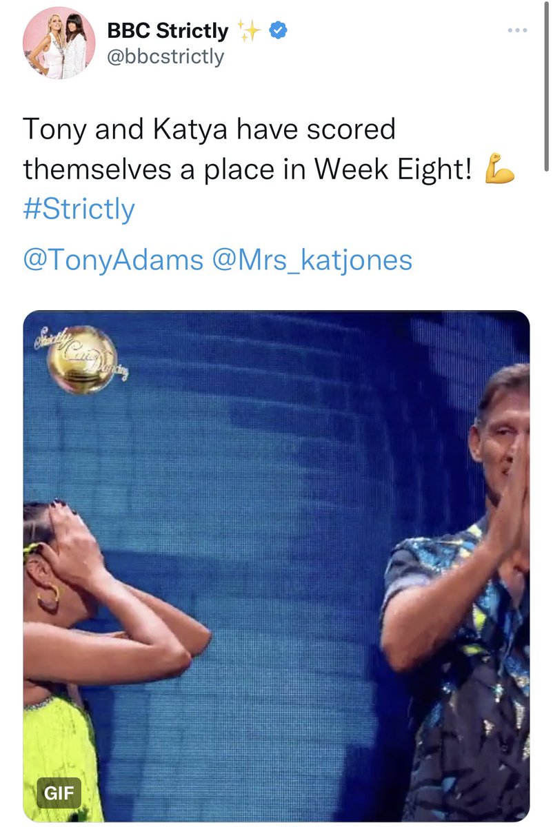 _The72's tweet photo. Itโs amazing the outrage Arsenal fans are causing Strictly Come Dancing viewers by voting Tony Adams every week ๐ญ๐ญ https://t.co/UBIxWWdLsg
