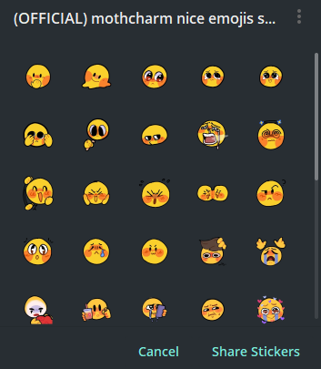 mothcharm's tweet photo. I've added all 47 nice emojis into an official Telegram pack! It will be updated as I make more :) here you go! https://t.co/ARNEubM23Z https://t.co/tehKBNCeMe