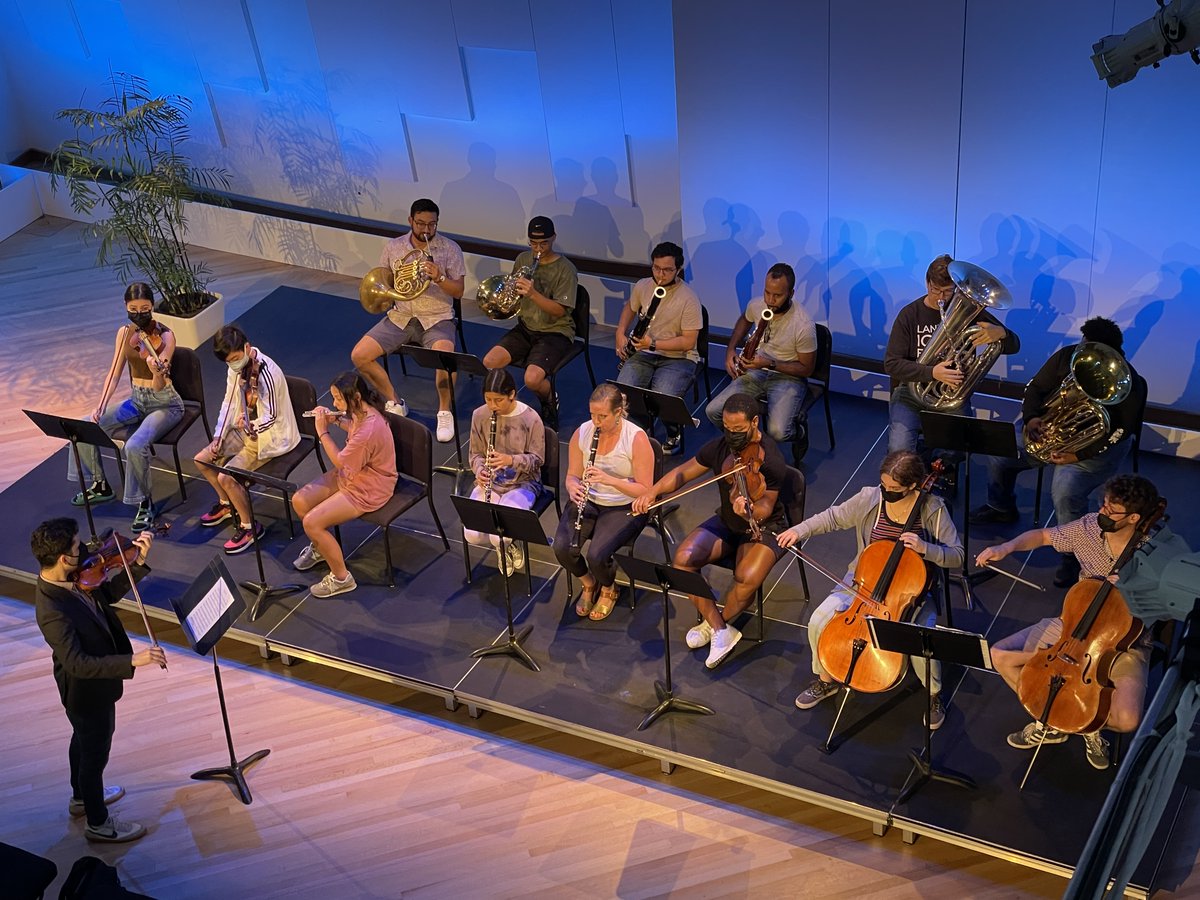 viamusicacademy's tweet photo. Celebrating our ambitious 2022 summer program with a new Twitter account! After two summers online, we completed our 3rd summer with a hybrid program brining a cohort of students to the New World Symphony campus in Miami, FL - all completely free for students! #musicaccess https://t.co/wwFbdTlIgU