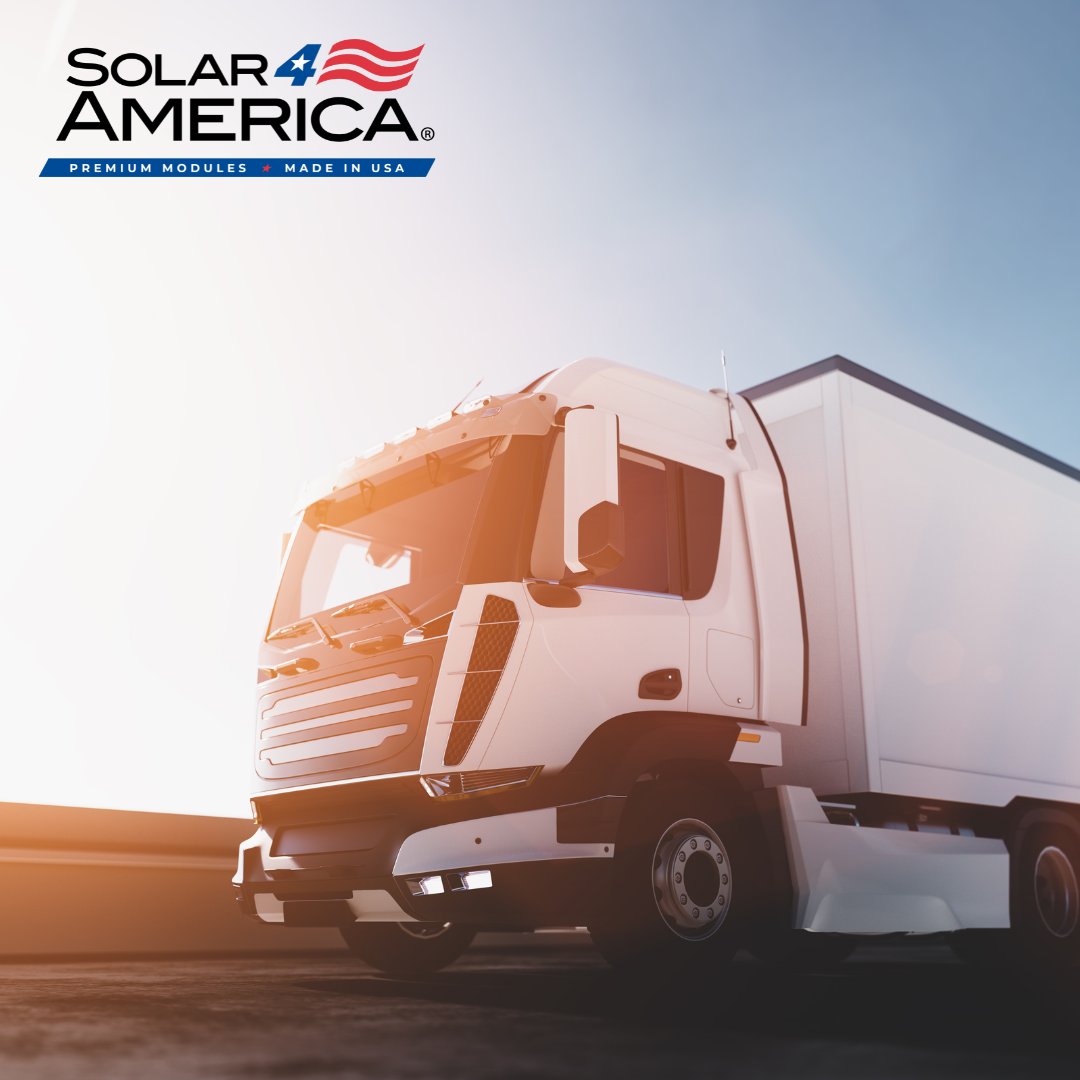 S4A_Official's tweet photo. American-manufactured solar modules are moving up and down the highways right at this moment, packed safely and on their way to power lives nationwide! Order your truckful by contacting us at https://t.co/sVwhVcCxHM! https://t.co/7HLDGmpJiV