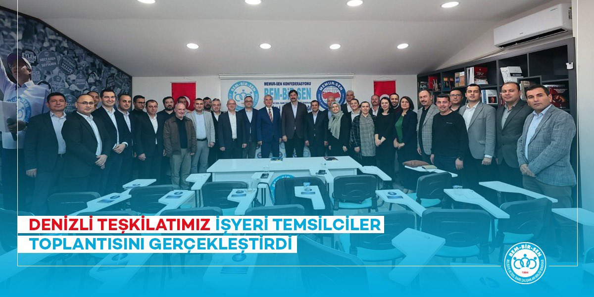 Denizli İl Teşkilatımız, 
Genel Başkanımız Levent Uslu ve Denizli Büyükşehir Belediye Başkanı Osman Zolan’ın teşrifleri ile Temsilciler Toplantısını gerçekleştirdi.

Haberin Detayları İçin ⤵️ 
bembirsen.org.tr/denizli-teskil…