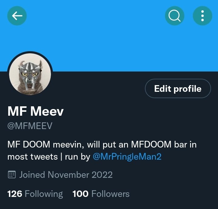 MFMEEV's tweet photo. The meevin community advances, a hundred strong and infinitely more. Also big thanks for the follows <3 https://t.co/LevrUjJTwB