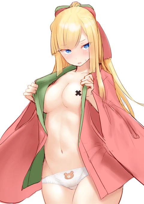本気出そうとして遅れまくった。お腹を見ないと死んじゃう発作に見舞われた友人にお腹を見せる澄姫さん#式姫お絵かき60分一本勝負 