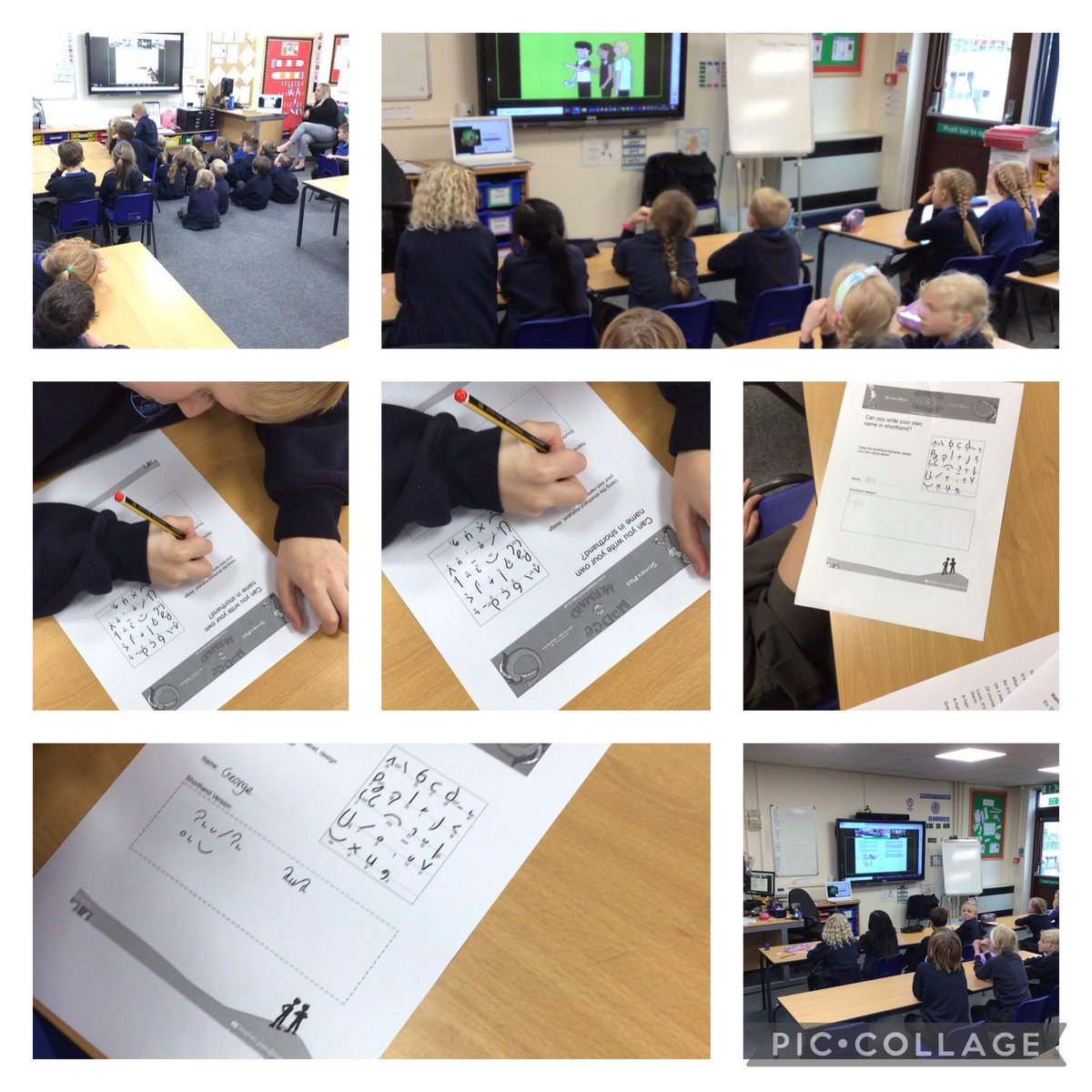 CaythorpeSchool's tweet photo. All of the children took part in an #authorworkshop with @MadgetheMermaid this afternoon! They got to listen to parts of the story, join in with songs and even try writing in #shorthand to write with speed! @CITacademies #readinginspiration https://t.co/fdJAKcgmjd