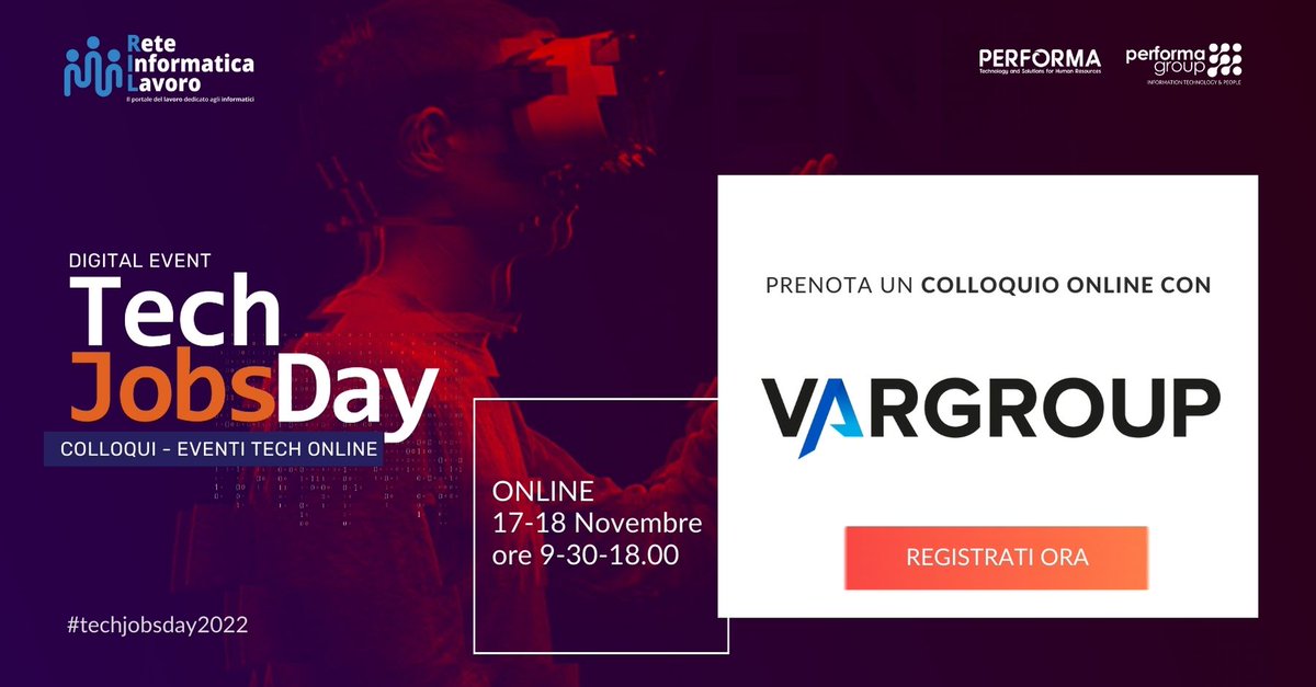 Reteinformatica's tweet image. Al #techjobsday2022 incontra il team HR di @VarGroup  e prenota un colloquio per questi ruoli ✅Sistemisti
✅#HelpDesk ✅#Sistemisti #SAP✅Service Manager
✅Project Manager
📌Registrati ora bit.ly/31uOl5P

#offerte #ICT #carriera