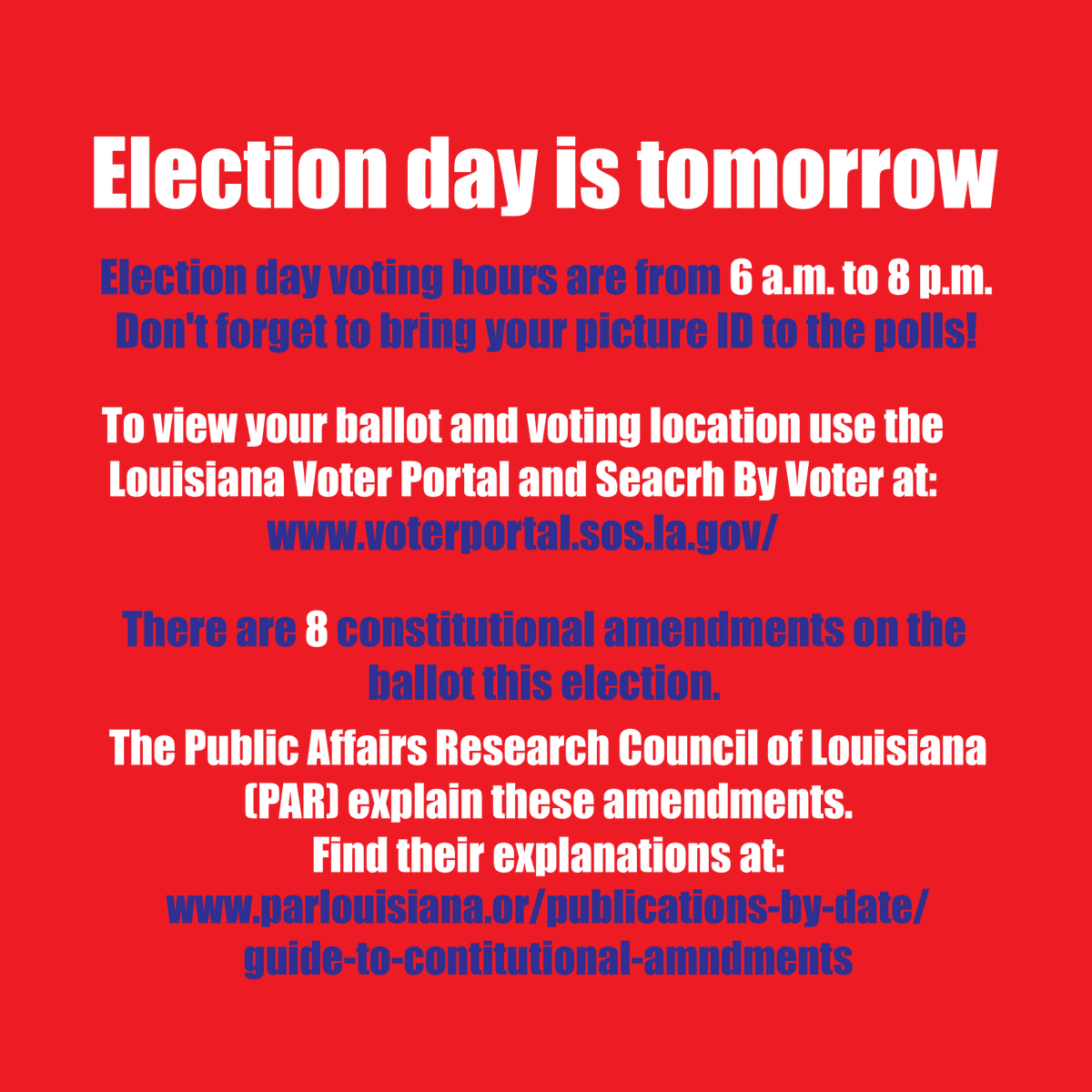 Voting is Social Work! 

Election Day is tomorrow, November 8, 2022.