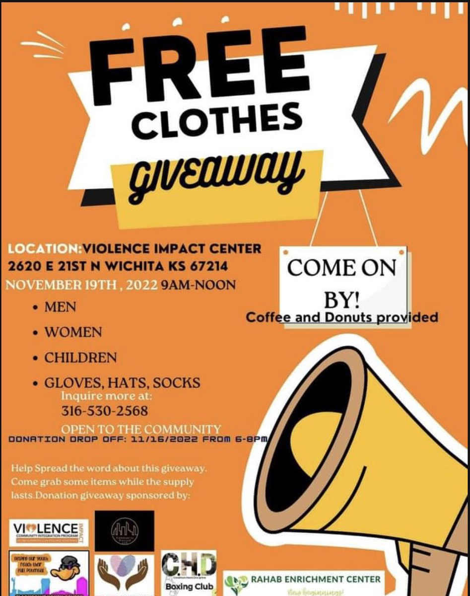 BaileyBlair's tweet photo. Awesome opportunity for those who need some winter clothes or extra support this season. #ILoveWichita #ICTMF https://t.co/zoOdsXcf7h