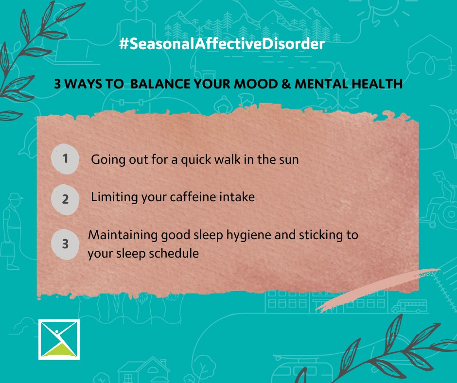 Have you started to feel low and lethargic lately? 
Or lost interest in daily activities with bouts of stress and anxiety? 

This might be due to a seasonal change called #SeasonalAffectiveDisorder. 

Some tips to help you balance your mood &amp; #mentalhealth #daylightsavingstime