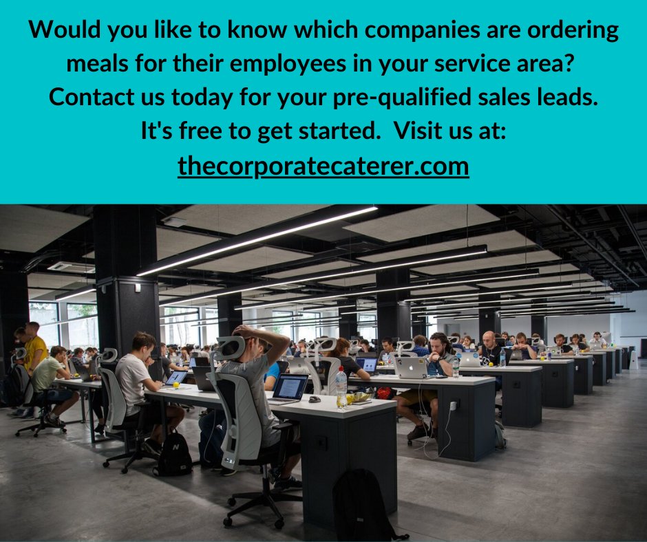 Attention Caterers - Right Now You Could Be Adding 2-3 New Corporate Catering Accounts to Your Business!🍱🍱🍱

Find out how our pre-qualified sales leads will increase your revenues.
thecorporatecaterer.com
.
#catering #holidayparty #thanksgiving2022 #menus #corporateevents
