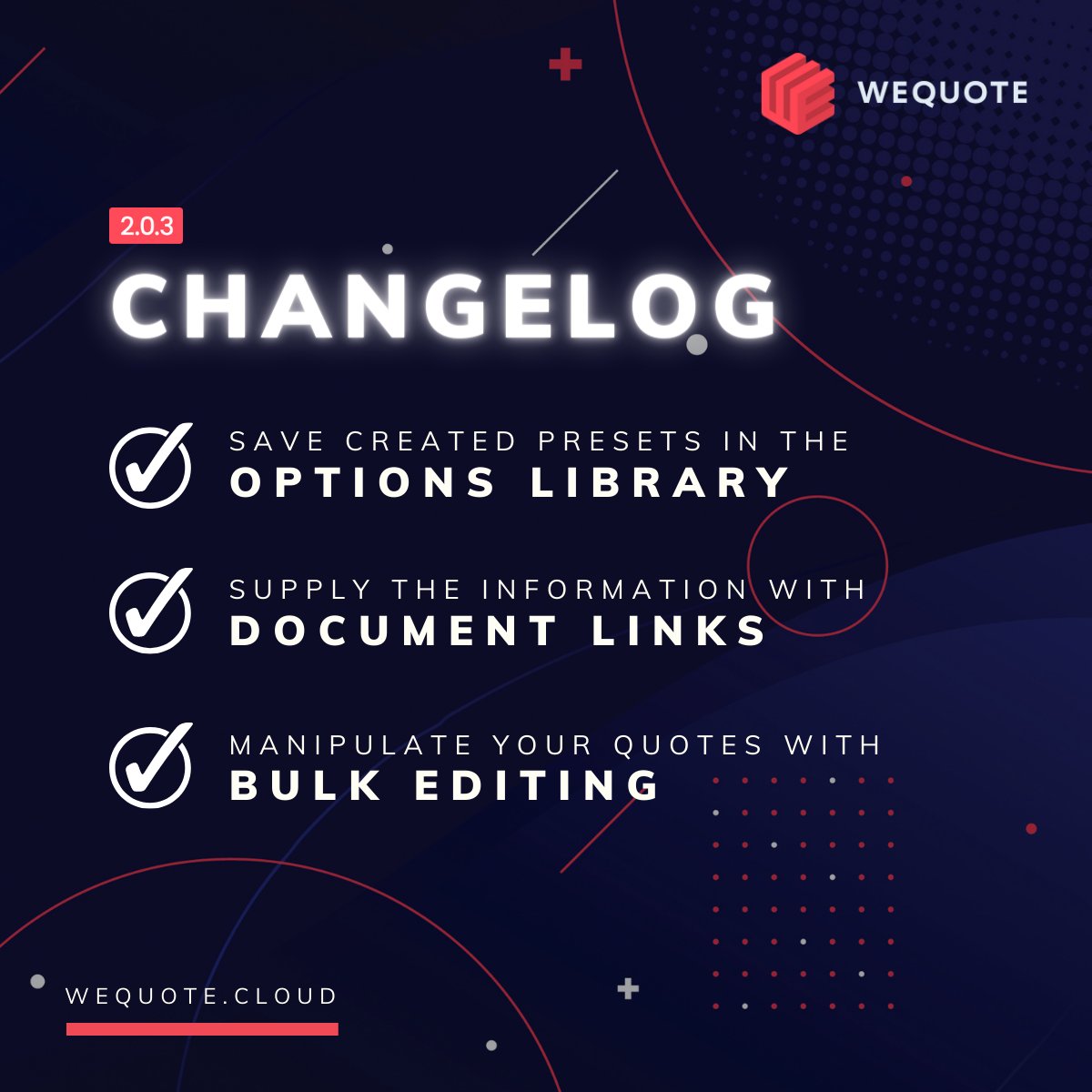 wequote_cloud's tweet image. With update 2.0.3 we are bringing in a number of quality-of-life changes to make the quoting process more seamless.

To learn more, join us for the interactive quoting &amp;amp; options webinar at 10pm on 08/11/22 at wequote.cloud/webinar

#avtweeps #quotingsoftware #proposaltool #avit