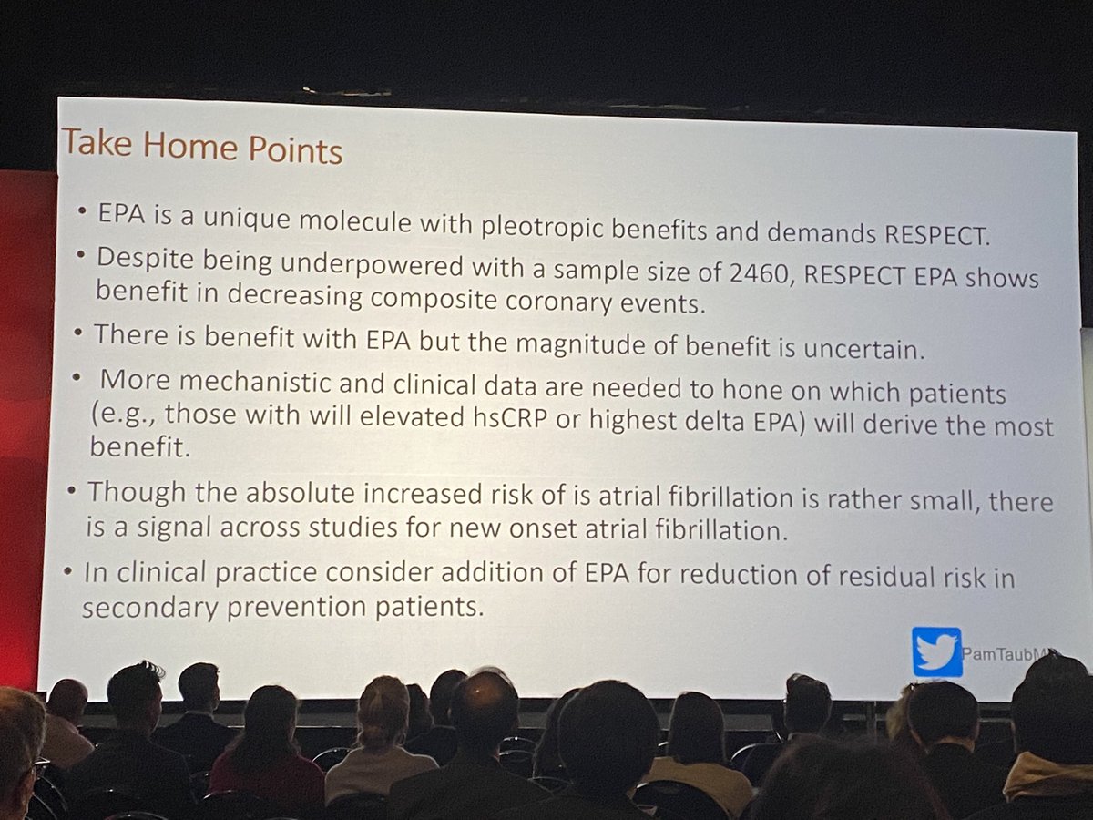 Eugenia Gianos MD (@eugeniagianos) on Twitter photo Really interesting results from the #RESPECTEPA trial with commentary by <a href="/PamTaubMD/">Pam R. Taub, MD❤️💃🏻</a> So as we reconcile with REDUCE-IT & JELIS, the truth lies somewhere in between- well said! #EPAlevels <a href="/UCSDHealth/">UC San Diego Health</a> <a href="/NorthwellHealth/">Northwell Health</a> <a href="/lenoxhill/">Lenox Hill Hospital</a> <a href="/AHAMeetings/">AHAMeetings</a> <a href="/DLBHATTMD/">Dr. Deepak L. Bhatt</a> Really interesting results from the #RESPECTEPA trial with commentary by <a href="/PamTaubMD/">Pam R. Taub, MD❤️💃🏻</a> So as we reconcile with REDUCE-IT & JELIS, the truth lies somewhere in between- well said! #EPAlevels <a href="/UCSDHealth/">UC San Diego Health</a> <a href="/NorthwellHealth/">Northwell Health</a> <a href="/lenoxhill/">Lenox Hill Hospital</a> <a href="/AHAMeetings/">AHAMeetings</a> <a href="/DLBHATTMD/">Dr. Deepak L. Bhatt</a>