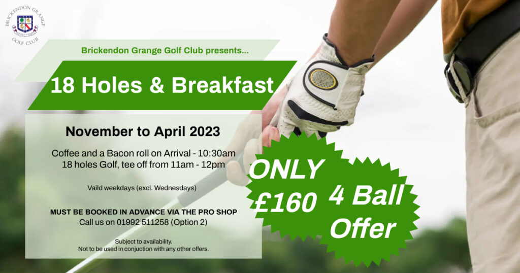 GcGrange's tweet image. Take advantage of the winter 4 ball voucher. Use it when the weather is good and enjoy our lovely course!  @BrickendonGolf #golfvouchers #golfdays #hertsgolf #golftwitter #hertfordshiregolf