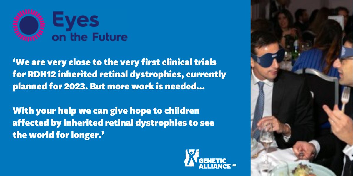 GeneticAll_UK's tweet photo. Introducing a new member, Eyes on the Future!
Eyes on the Future, focusses on advancing treatment for those affected by #RDH12 inherited retinal dystrophies who are slowly going blind. Find out more: https://t.co/DkDGkOyoin
#RetinalDystrophies #RareEyeCondition https://t.co/dnat1kJ1cV
