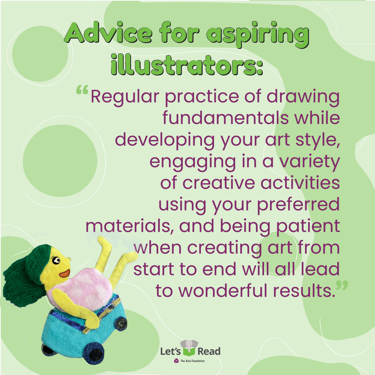 Get a closer look at the creative processes of our talented women creative collaborators from Asia! #GenerationEquality 

Meet Uvini, a children’s book illustrator from #SriLanka. She believes reading children’s books allows adults to reflect on fond memories from simpler times.