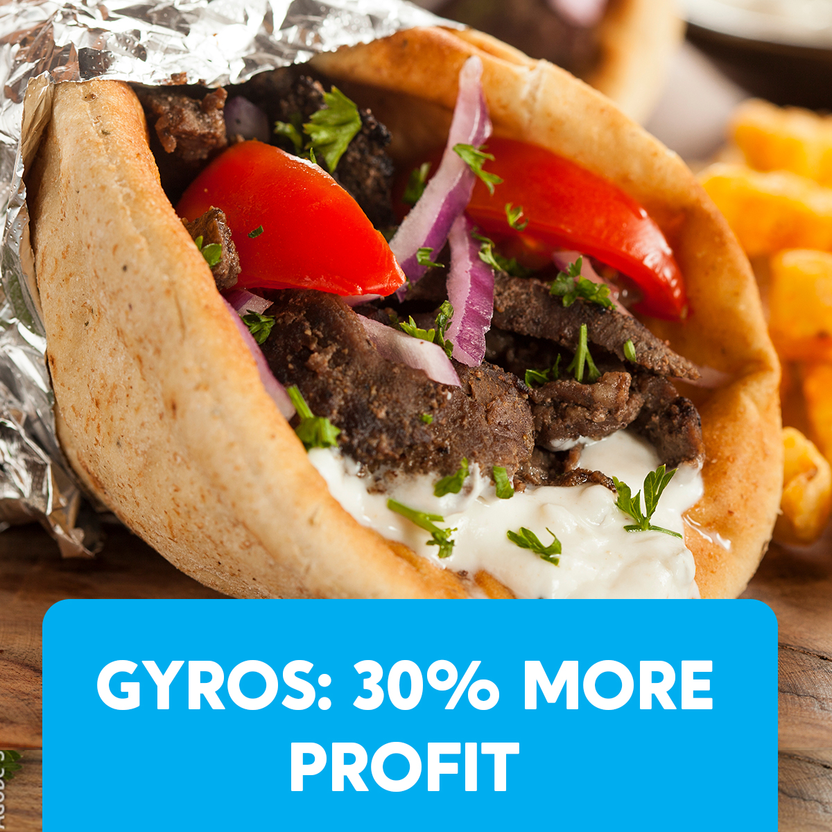 Did you know offering gyro sandwiches can boost profitability? Don’t just take our word for it—use our profit calculator to see how it compares to other items at gdkfoods.com/showmethemoney/