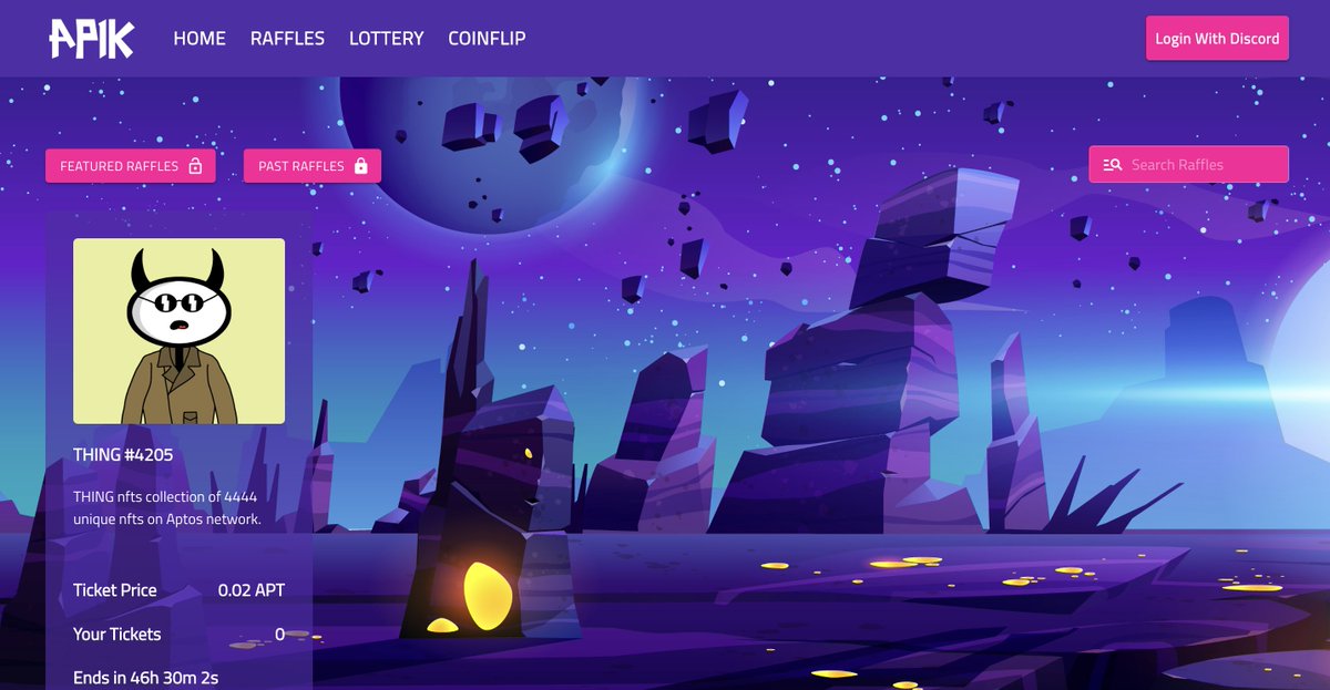 Our on-chain raffle site is up and running, Jungle Club! 

Head to rafflik.aphub.xyz/raffles where you can participate in our first on-chain raffle! 

0.02 $APT per ticket! 

The monkeys are building, and we won't stop! 🐒

#AptosEcosystem #AptosNFTs #AptosMovement #Aptos