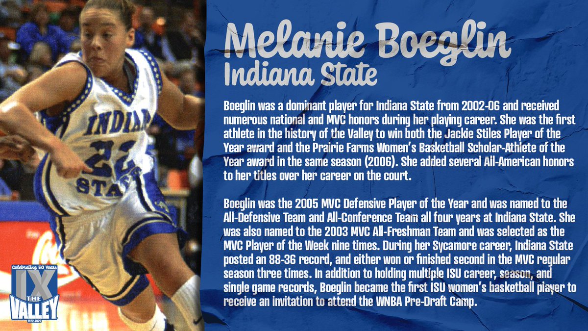 #TitleIX • Featured 5⃣0⃣

Melanie Boeglin, <a href="/IndStAthletics/">Indiana State Athletics</a>