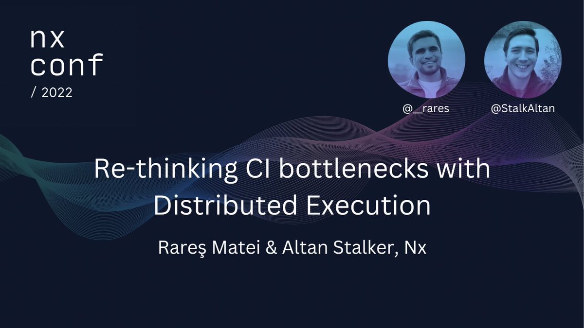 Learn how NxCloud workflows can help you implement scalable CI configs that optimally split the work across your agents from <a href="/StalkAltan/">Altan Stalker</a> &amp; <a href="/__rares/">Rares Matei</a> in their #NxConf2022 talk "Rethinking CI Bottlenecks with Distributed Execution", now available on YouTube! bit.ly/3U4aa2w