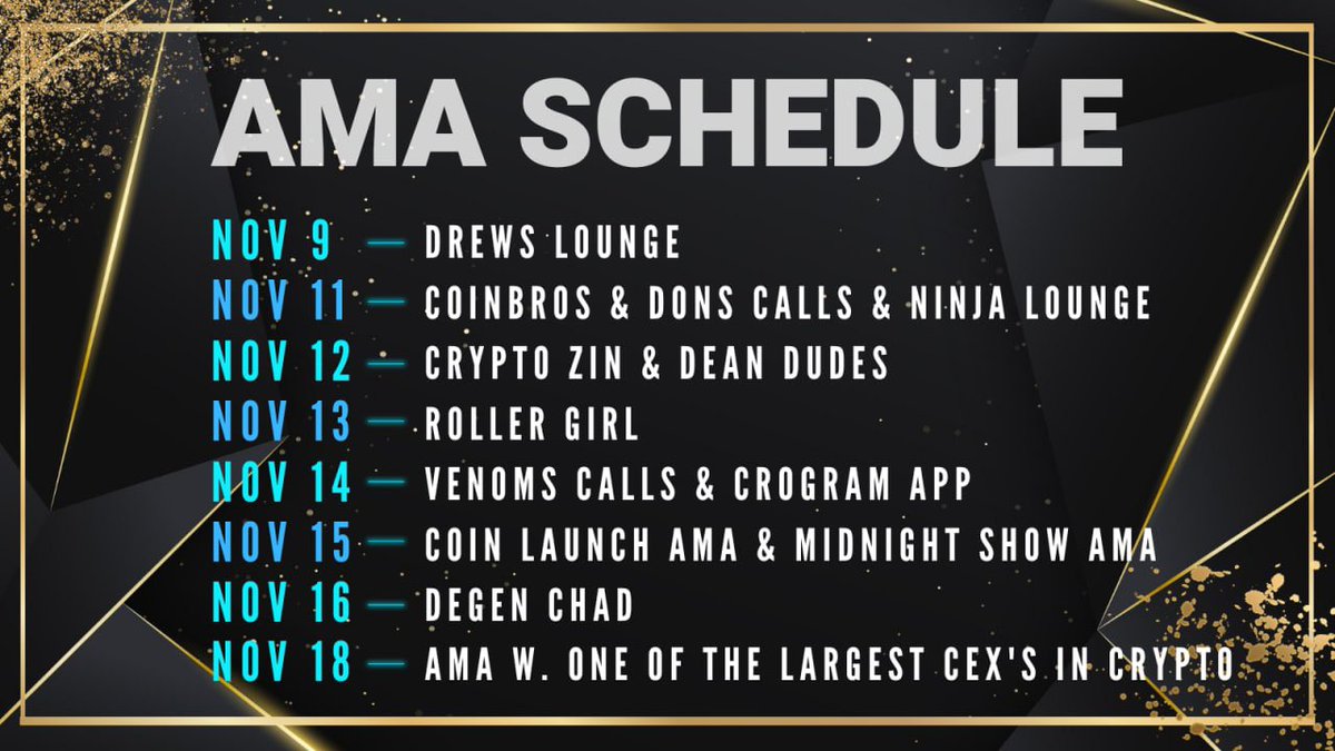#LOCKERTOKEN is bringing the 🔥 check out this AMA schedule!! They are not playing!! Major partnership announcements!💥This is going to be the launch of 2022🚀🚀 #HOCKEY, #altcoins, #ETH, #LOCKERAPP @LockerToken <a href="/iambroots/">MOON KING B-ROOTS</a> <a href="/EricCryptoman/">Eric Cryptoman</a> <a href="/roglebk/">Rögle BK</a> @ANIMEL0VER94 <a href="/ZachBoychuk/">Zach Boychuk🐍</a>