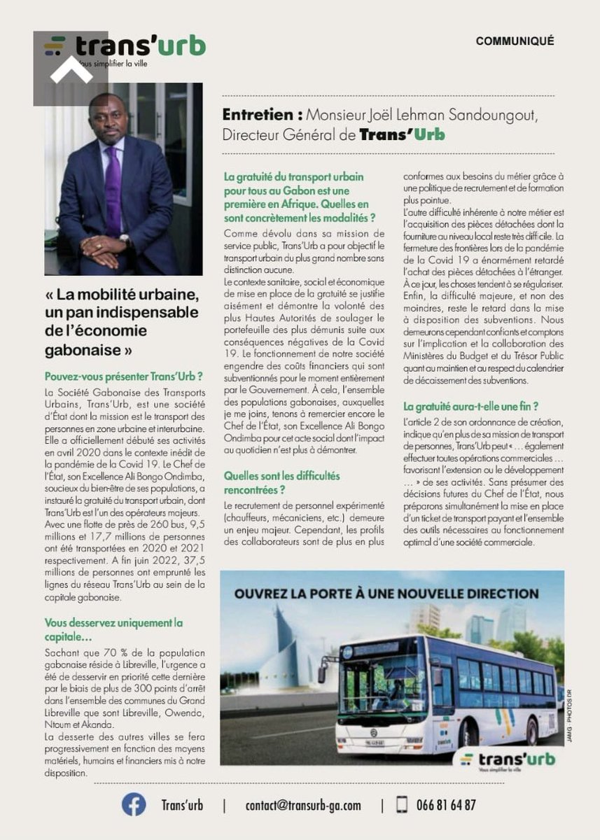 Retrouvez mon entretien dans le nouveau numéro de <a href="/jeune_afrique/">Jeune Afrique</a> 
Je reviens sur  les enjeux de la mobilité urbaine sur notre économie et sur les perspectives de #TRANSURB 
Bonne lecture à vous 
<a href="/marwaneBY/">Marwane Ben Yahmed</a>