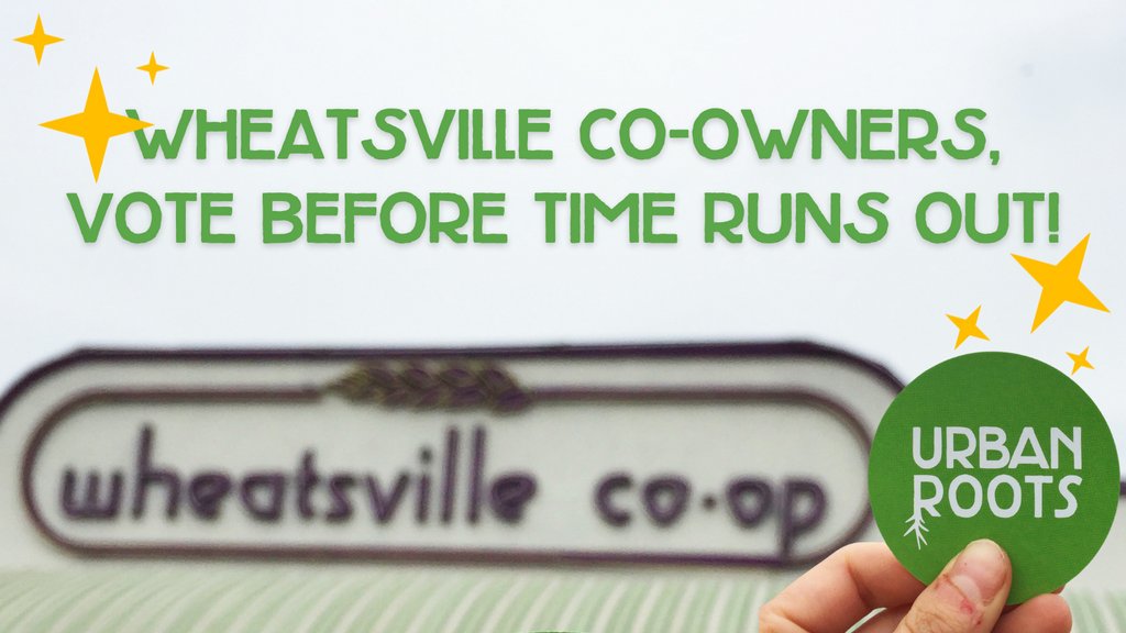 📢Calling all <a href="/wheatsville/">Wheatsville Co-op</a> Co-op owners📢! Vote in the Community Action program before voting ends TOMORROW (in-store only), November 8th! We’re on the ballot with other local nonprofits in town. Learn more about it here: urbanrootsatx.org/co-owners-of-w…