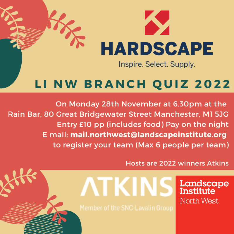Don't forget to e mail us with your team for the Quiz and we will book you a place.  Places are filling up fast and we are limited on numbers...#LINorthwest #hardscape