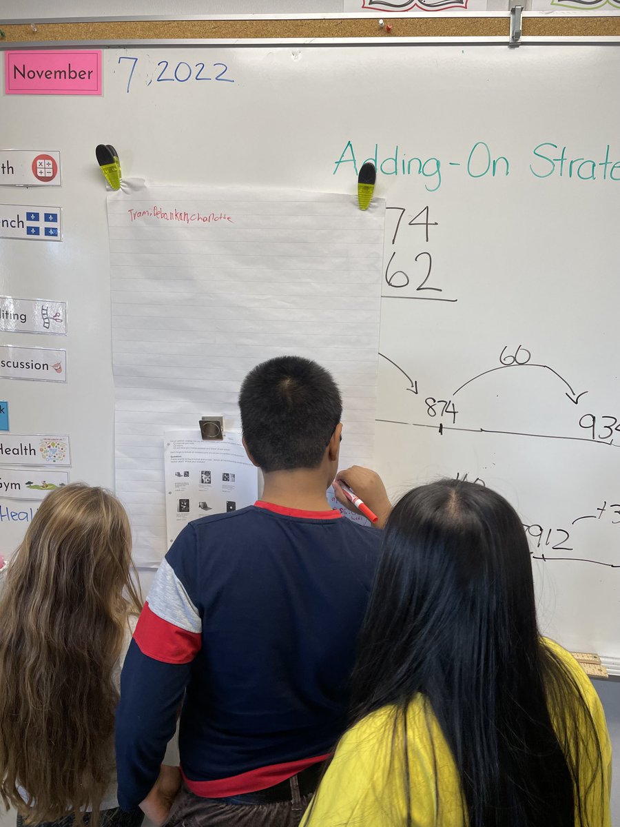 MJS_teach's tweet image. Group math problem-solving this morning #buildingthinkingclassrooms #verticalsurface deeper conversations! ⁦@lkwwrdsb⁩ ⁦@wrdsb⁩ ⁦@pgliljedahl⁩