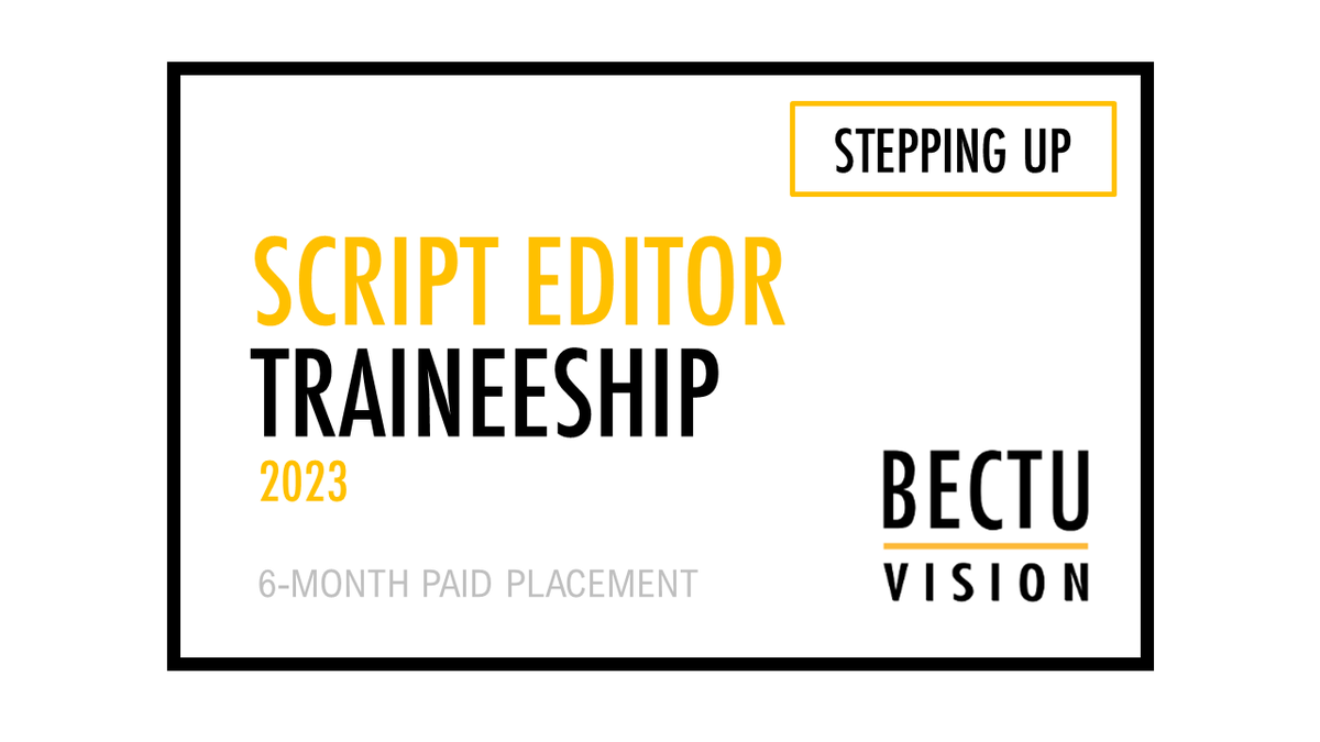 📣 Our Script Editor Traineeship 2023 is now open for applications! We are recruiting two trainee Script Editors for a six-month paid opportunity, with placements at Glasgow Production companies
⭐️ Freedom Scripted
⭐️ STV Studios
To find out more visit 👉 bit.ly/ScriptEd23